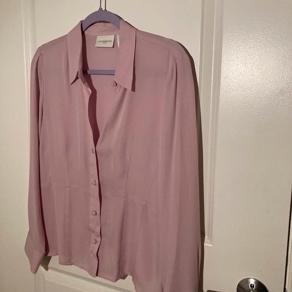 Light Pink Button-Up Blouse